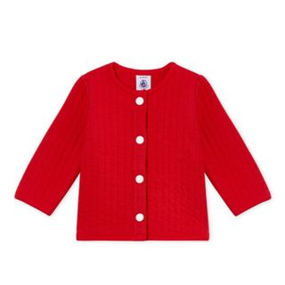 プチバトー(PETIT BATEAU)のプチバトー　チュビック　キルティング　カーディガン　ノーカラー　ジャケット　(ジャケット/コート)