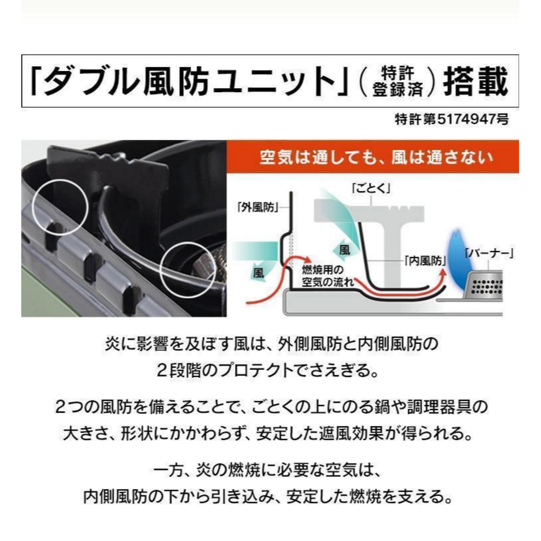 Iwatani(イワタニ)のIWATANI アウトドアこんろ カセットフー ’タフまる’ ブラック スポーツ/アウトドアのアウトドア(調理器具)の商品写真