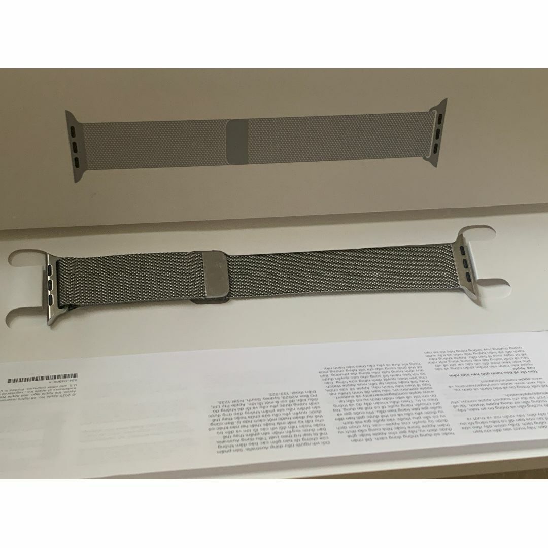 Apple Watch 純正バンド ミラネーゼループ シルバー 44mm用