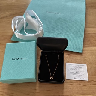 ティファニー(Tiffany & Co.)のティファニー　ダイヤモンド付き　オープンハートネックレス(ネックレス)