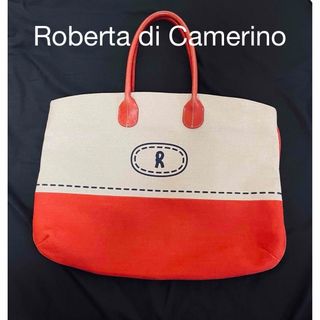 ロベルタディカメリーノ(ROBERTA DI CAMERINO)のロベルタ　カメリーノ　帆布　本革　トート　バッグ(トートバッグ)