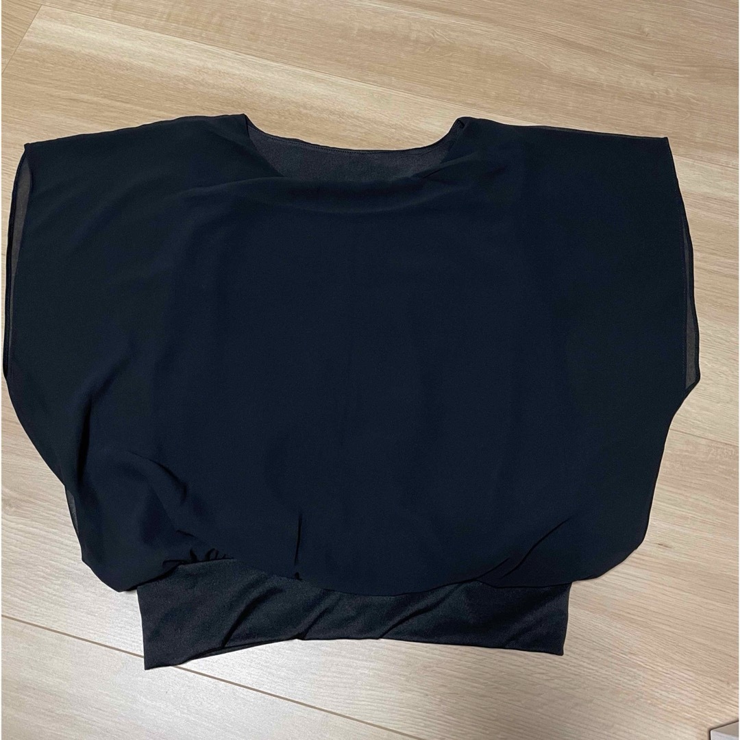 半袖ブラウス/ブラック レディースのトップス(シャツ/ブラウス(半袖/袖なし))の商品写真