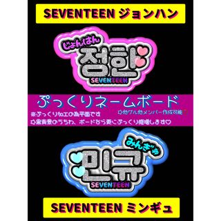 セブンティーン(SEVENTEEN)の【他グル作成可能⭕️ぷっくり加工】SEVENTEEN ネームボード(アイドルグッズ)