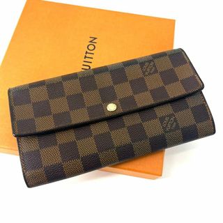 LOUIS VUITTON 長財布　ダミエ　エベヌ　ポルトフォイユ　サラ　新型