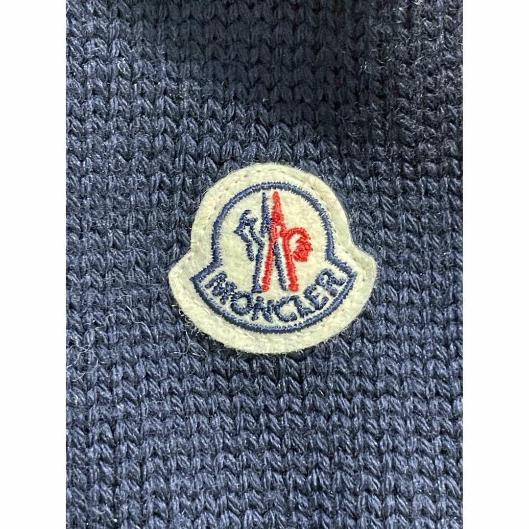 MONCLER(モンクレール)の極美品　モンクレール◎ペプラム★ニットダウン黒✖︎ダークネイビーサイズS レディースのジャケット/アウター(ダウンジャケット)の商品写真