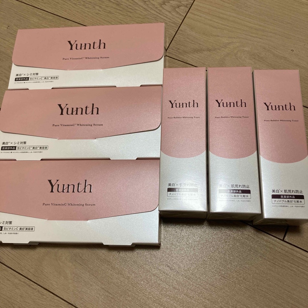 Yunth 生ビタミンC美白美容液&ナノバブル美白化粧水3セットの通販 by