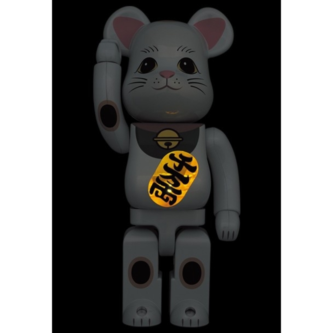 BE@RBRICK(ベアブリック)の新品　BE@RBRICK 招き猫 白メッキ 発光 400％ エンタメ/ホビーのフィギュア(その他)の商品写真