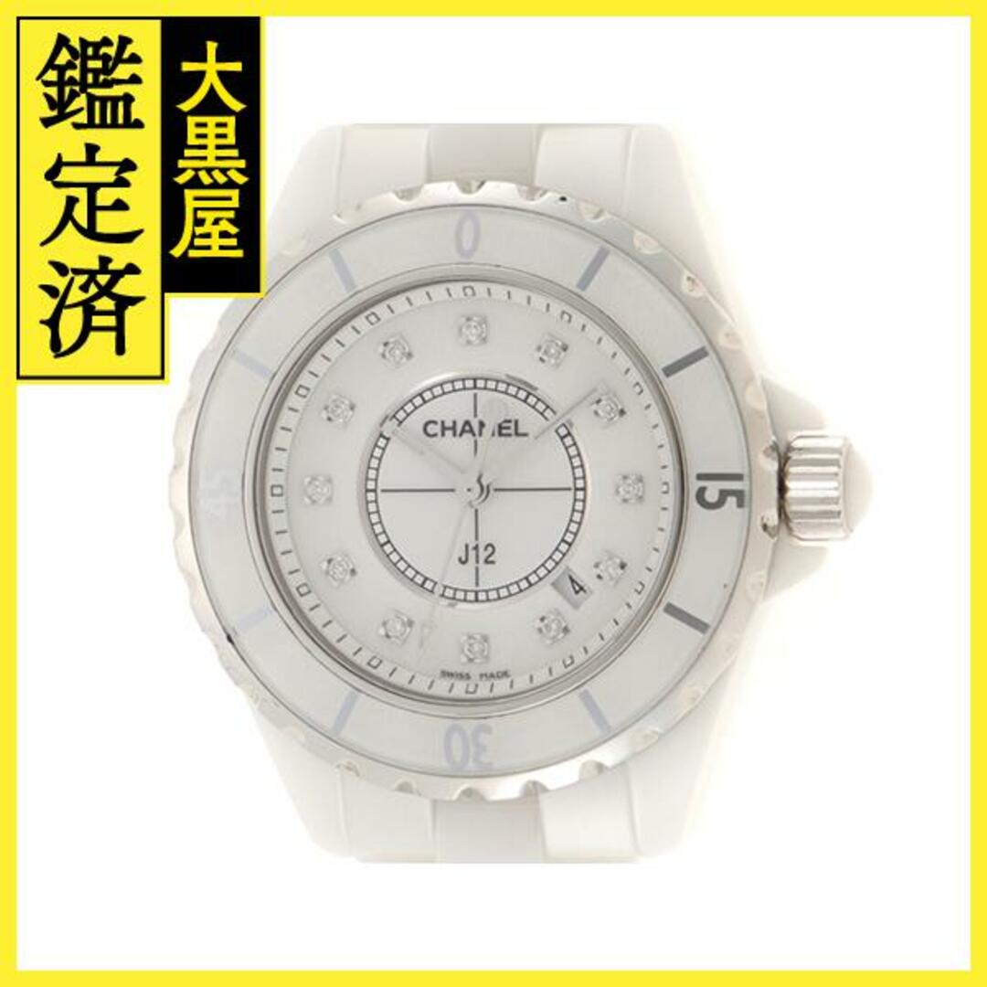 CHANEL - シャネル J12 12Pダイヤ クオーツ ホワイトセラミック SS