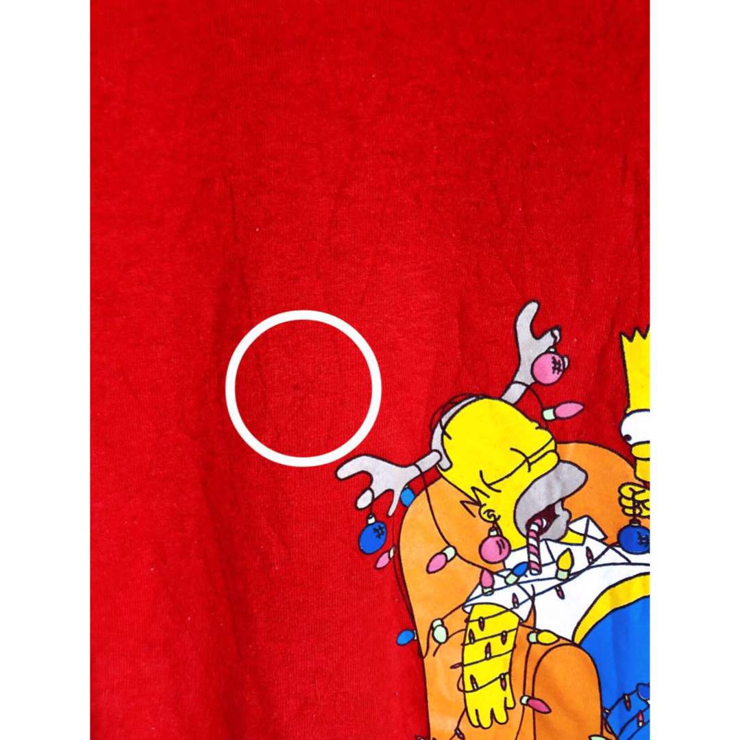 DELTA(デルタ)のザ・シンプソンズ　Tシャツ　L　赤　USA古着　オーバーサイズ メンズのトップス(Tシャツ/カットソー(半袖/袖なし))の商品写真