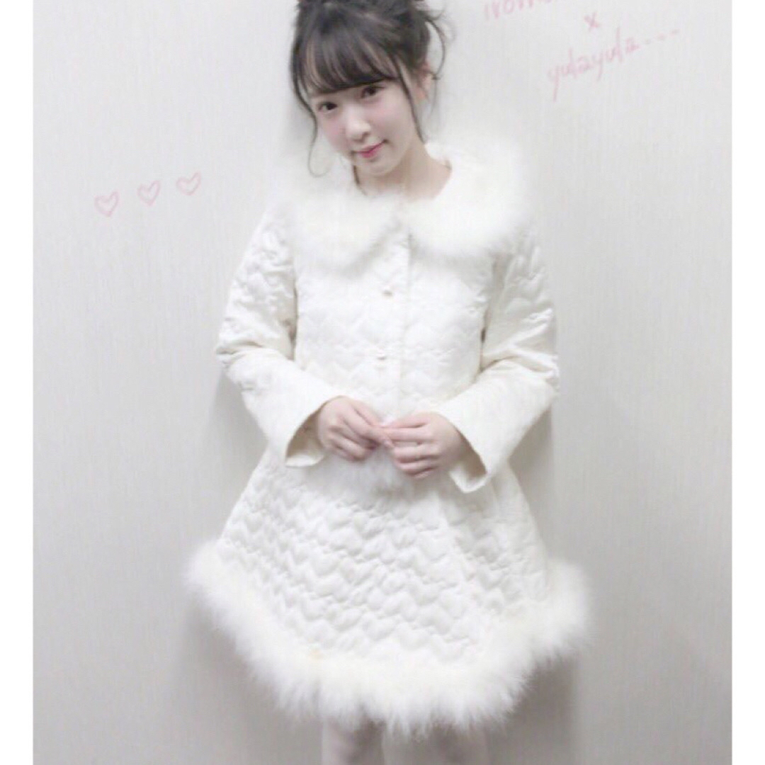 カラーホワイト新品■定価　22,680円■送料無料■ローズマリーソワール天使ハートスカート