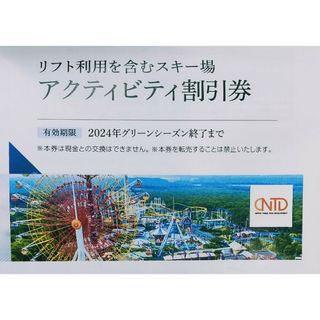 最新 日本駐車場開発 株主優待 スキー場アクティビティ割引券 3枚 リフト割引(スキー場)