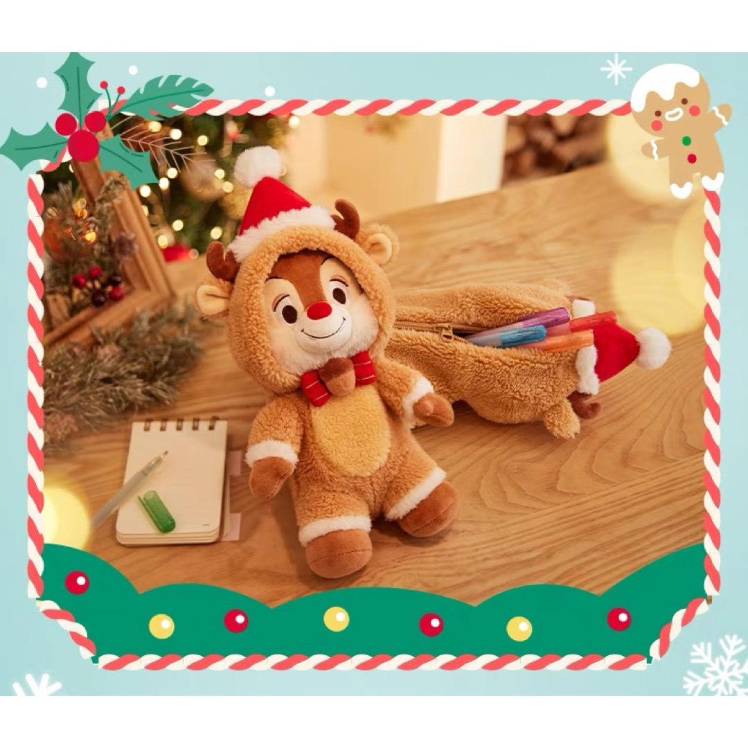 上海ディズニークリスマス限定 ☆チップとデールペンケース 上海ディズニークリスマス限定 ☆チップとデールペンケース