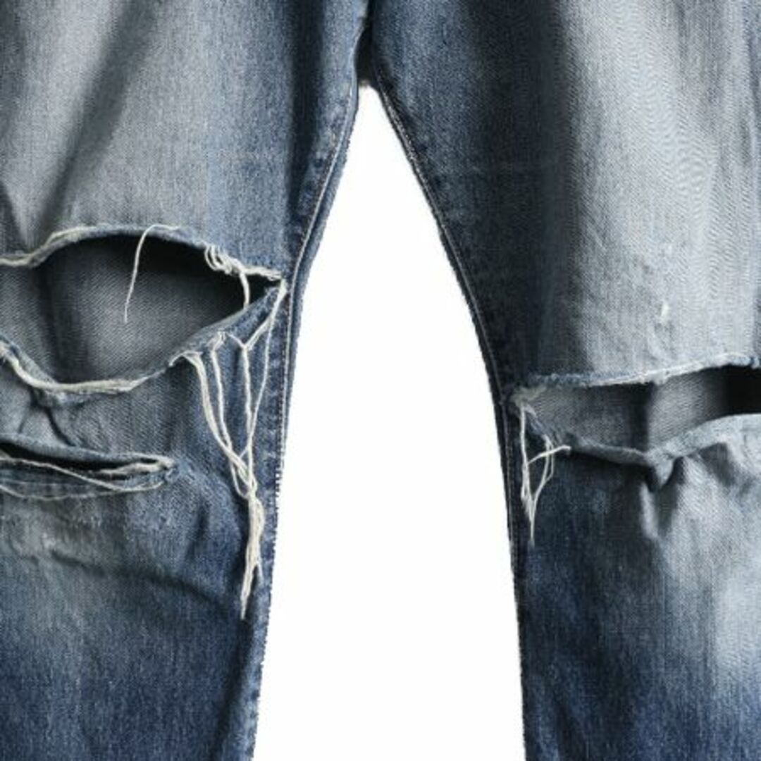Ralph Lauren(ラルフローレン)のヴィンテージ 加工 ポロ ラルフローレン セルビッジ デニム パンツ 33 32 メンズのパンツ(デニム/ジーンズ)の商品写真