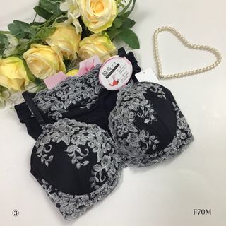 SALE★下着☆F70Mブラ&ショーツ 女装 男性様も！③(ブラ&ショーツセット)