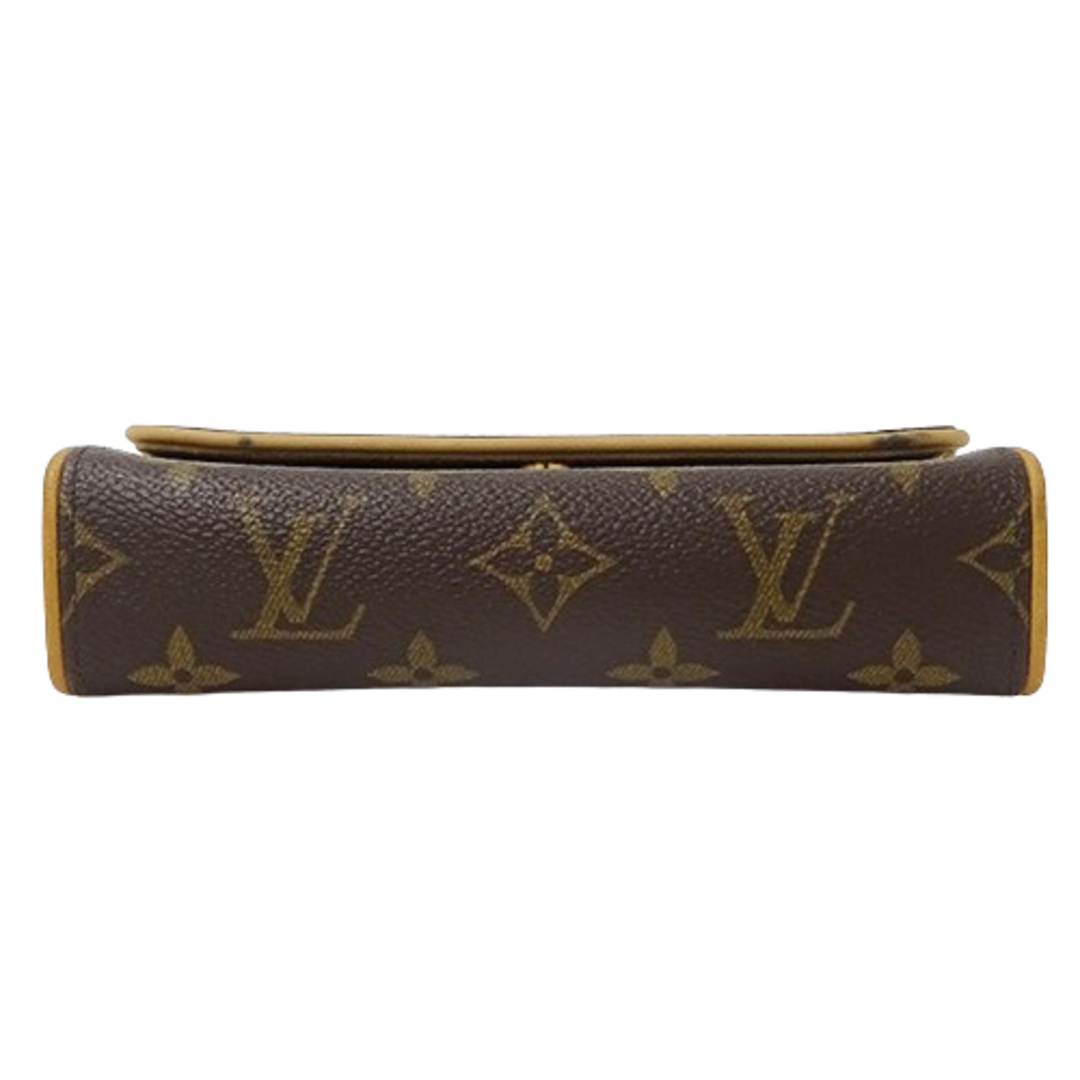 LOUIS VUITTON(ルイヴィトン)のルイ ヴィトン LOUIS VUITTON バッグ モノグラム レディース ブランド ボディバッグ ウエストバッグ ポーチ ポシェット フロランティーヌ M51855 ブラウン コンパクト ミニバッグ おしゃれ 【中古】 レディースのバッグ(ボディバッグ/ウエストポーチ)の商品写真