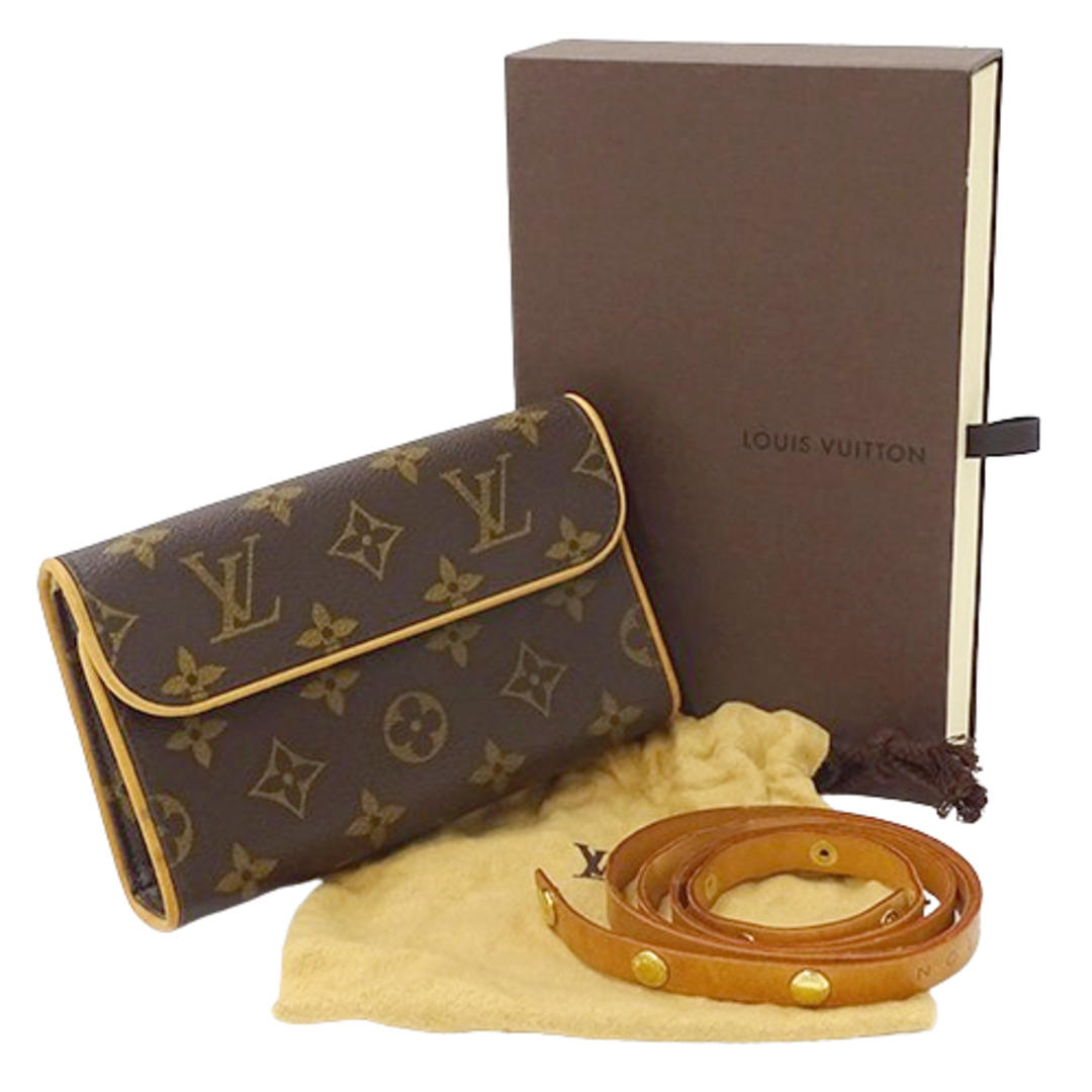 LOUIS VUITTON(ルイヴィトン)のルイ ヴィトン LOUIS VUITTON バッグ モノグラム レディース ブランド ボディバッグ ウエストバッグ ポーチ ポシェット フロランティーヌ M51855 ブラウン コンパクト ミニバッグ おしゃれ 【中古】 レディースのバッグ(ボディバッグ/ウエストポーチ)の商品写真