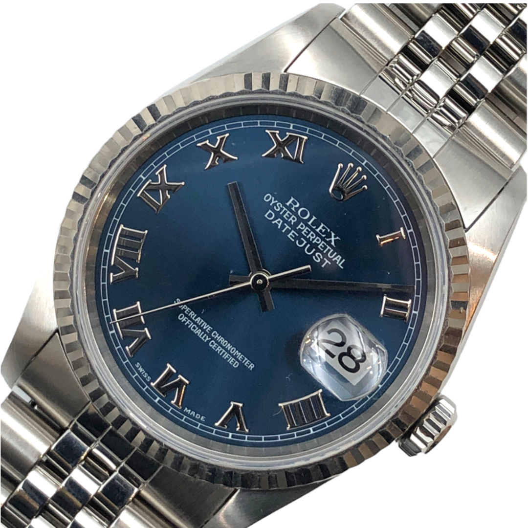 ロレックス ROLEX デイトジャスト 16234 U番 ブルー ステンレススチール、ホワイトゴールド メンズ 腕時計