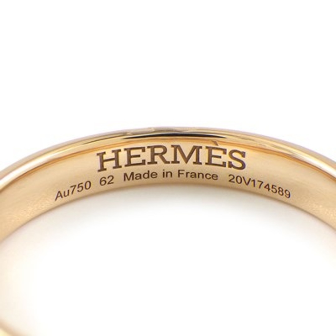 Hermes(エルメス)のエルメス HERMES リング ヘラクレス Hモチーフ ダイヤモンド K18PG 21号 / #62 【中古】 レディースのアクセサリー(リング(指輪))の商品写真