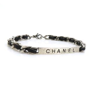 シャネル(CHANEL)のシャネル CHANEL ブレスレット メタル/レザー シルバー/ブラック レディース 送料無料【中古】 e57391g(ブレスレット/バングル)