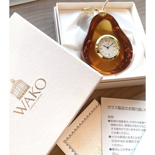 セイコー(SEIKO)の銀座 和光 置き時計 洋梨 琥珀色 アンバー 19,800円 HW012B (置時計)