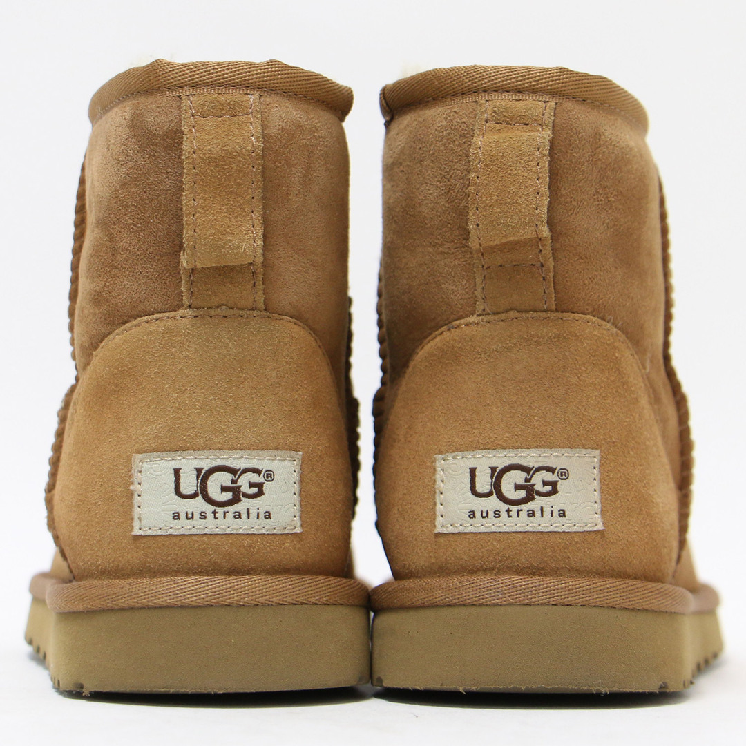 UGG(アグ)のUGG アグ ブーツ ムートン ショート フラット キャメル ブラウン サイズ:23.0cm CLASSIC MINI クラシックミニ 靴 シューズ スエード ボア レザー 本革 定番 【レディース】【中古】 レディースの靴/シューズ(ブーツ)の商品写真