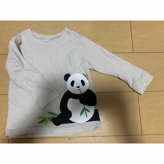 ムジルシリョウヒン(MUJI (無印良品))の無印　muji ロンT パンダ　長袖　トップス　100(Tシャツ/カットソー)