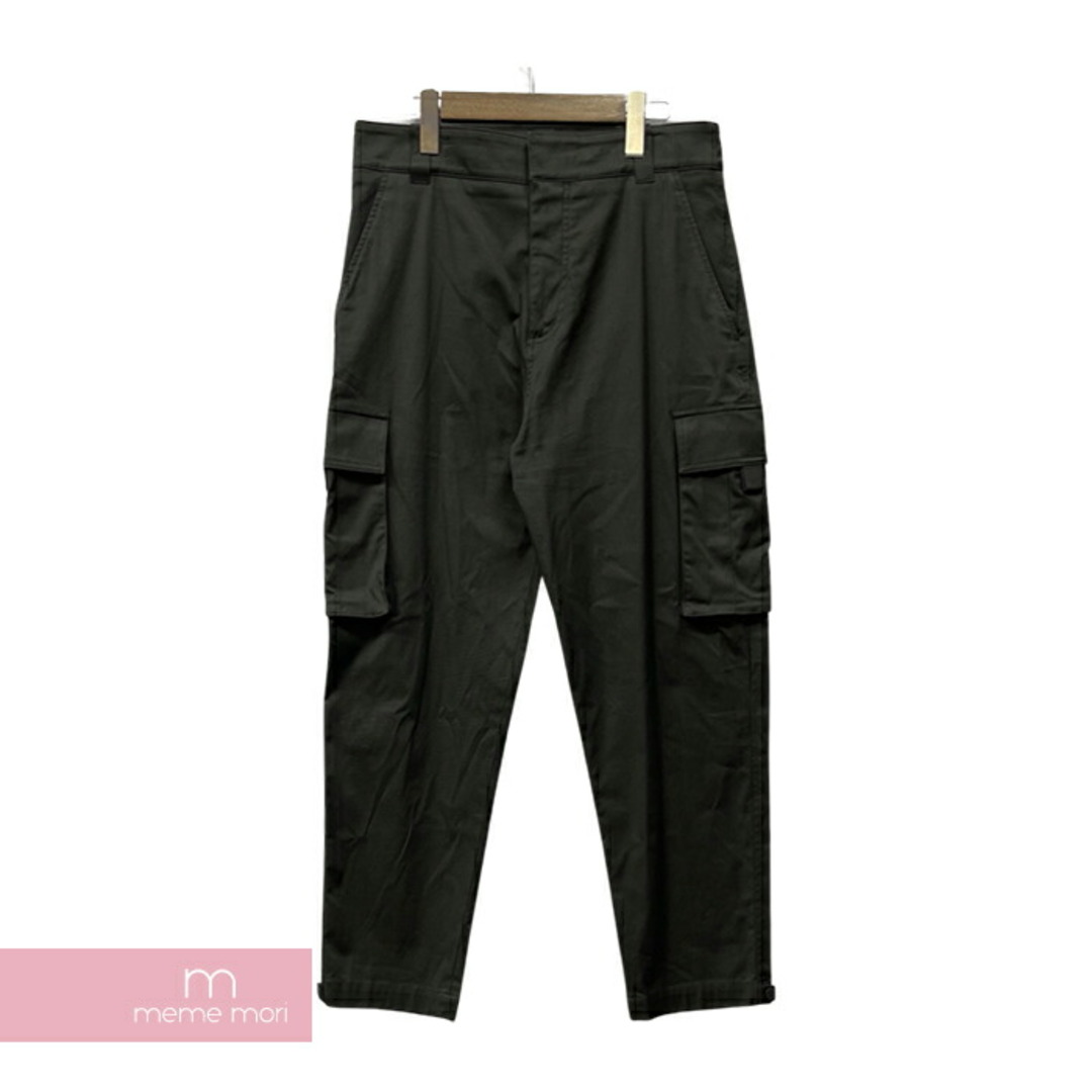 メンズDior 2020SS Logo Patch Cargo Pants 013C122AS3866 ディオール ロゴパッチカーゴパンツ ワークパンツ 裾ボタン ブラック サイズ48【231122】【-B】【me04】