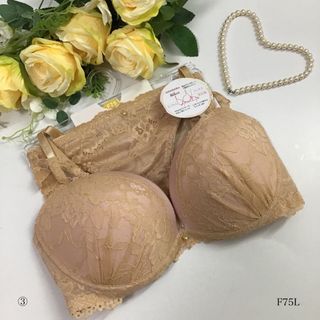 下着☆F75Lブラ&ショーツ 女装 男性様も！③(ブラ&ショーツセット)