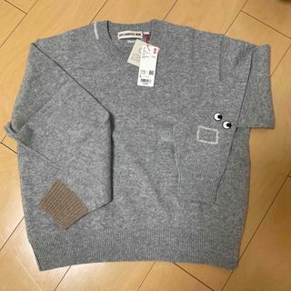 ユニクロ(UNIQLO)のアニヤハインドマーチ　UNIQLO コラボ　セーター　グレー　Lサイズ(ニット/セーター)