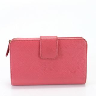 PRADA - プラダ サフィアーノ レザー 三角ロゴ 二つ折り 財布 PRADA - プラダ サフィアーノ レザー 三角ロゴ 二つ折り 財布