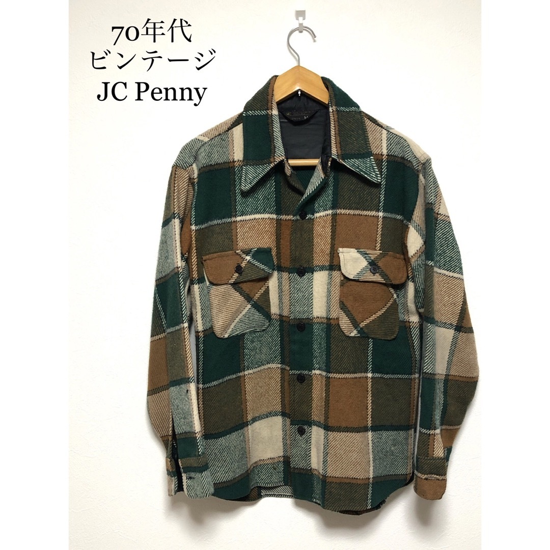 良色☆70sビンテージ☆JC Penny CPOシャツジャケット☆アメリカ古着 | フリマアプリ ラクマ