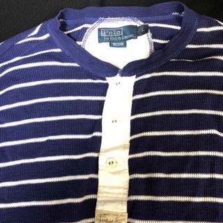 ポロラルフローレン(POLO RALPH LAUREN)のpolo ポロ ラルフローレン L ボーダー　サーマル　ネイビー(Tシャツ/カットソー(七分/長袖))