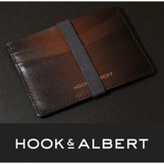 7321◆HOOK＆ALBERT フック＆アルバート◆本革カードケース◆ブラウン(その他)