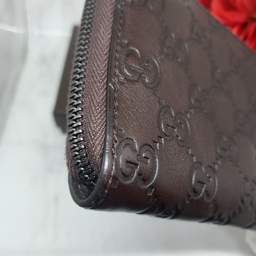 Gucci - 【未使用に近い】 GUCCI グッチ シマ 長財布 財布 ラウンド