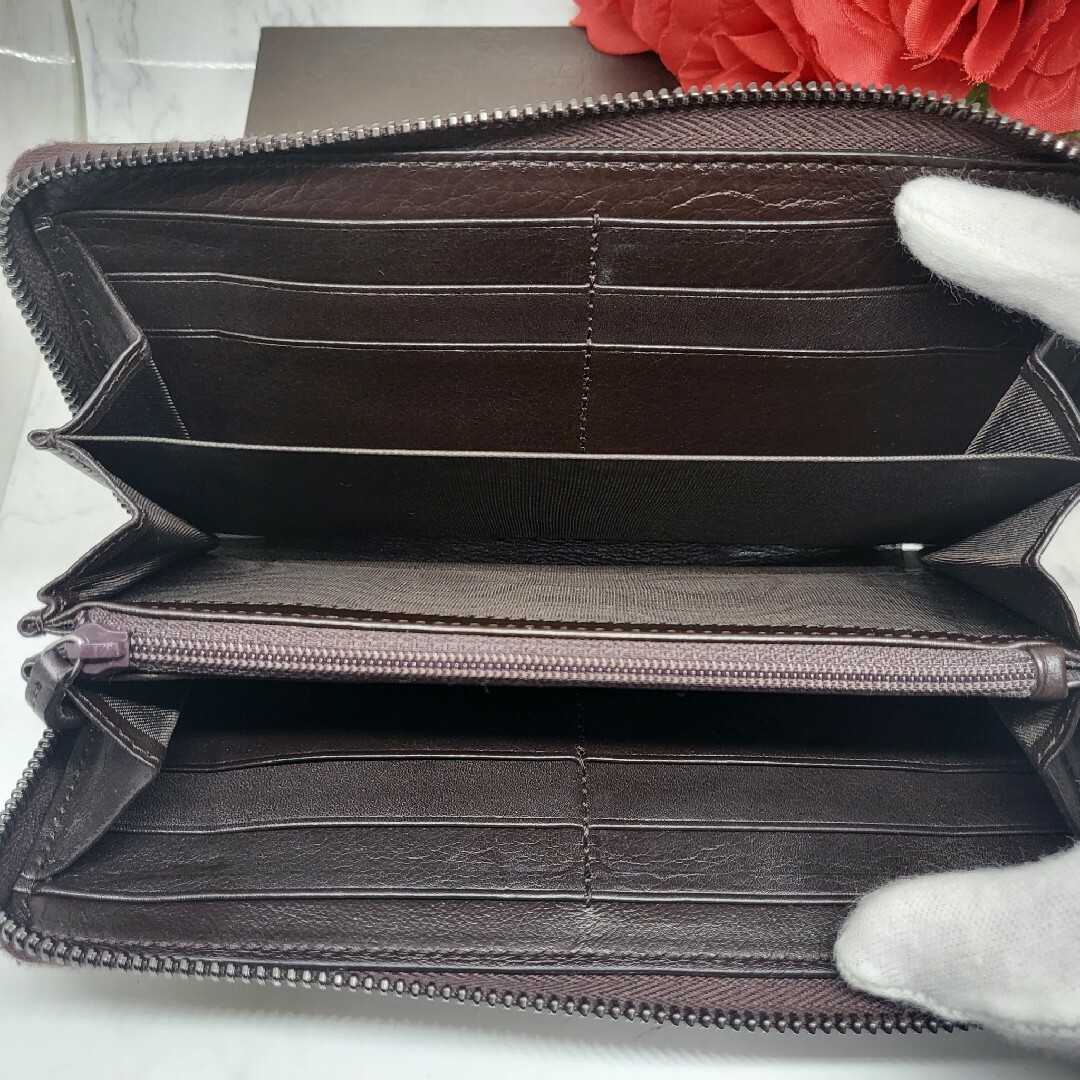 Gucci - 【未使用に近い】 GUCCI グッチ シマ 長財布 財布 ラウンド