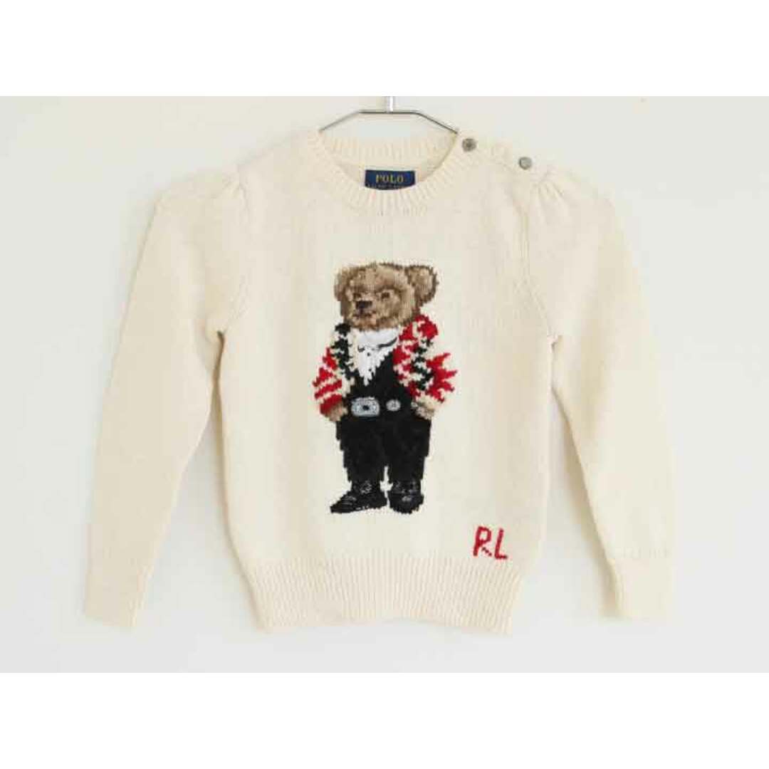 Ralph Lauren(ラルフローレン)の【秋冬物 新入荷!】新品 未使用品†ラルフローレン/Ralph Lauren†110cm(4) ニット/セーター 白 子供服 キッズ kids 女の子 秋冬 011132 キッズ/ベビー/マタニティのベビー服(~85cm)(ニット/セーター)の商品写真