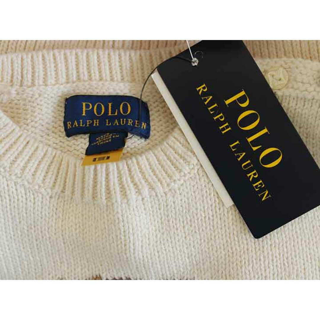 Ralph Lauren(ラルフローレン)の【秋冬物 新入荷!】新品 未使用品†ラルフローレン/Ralph Lauren†110cm(4) ニット/セーター 白 子供服 キッズ kids 女の子 秋冬 011132 キッズ/ベビー/マタニティのベビー服(~85cm)(ニット/セーター)の商品写真