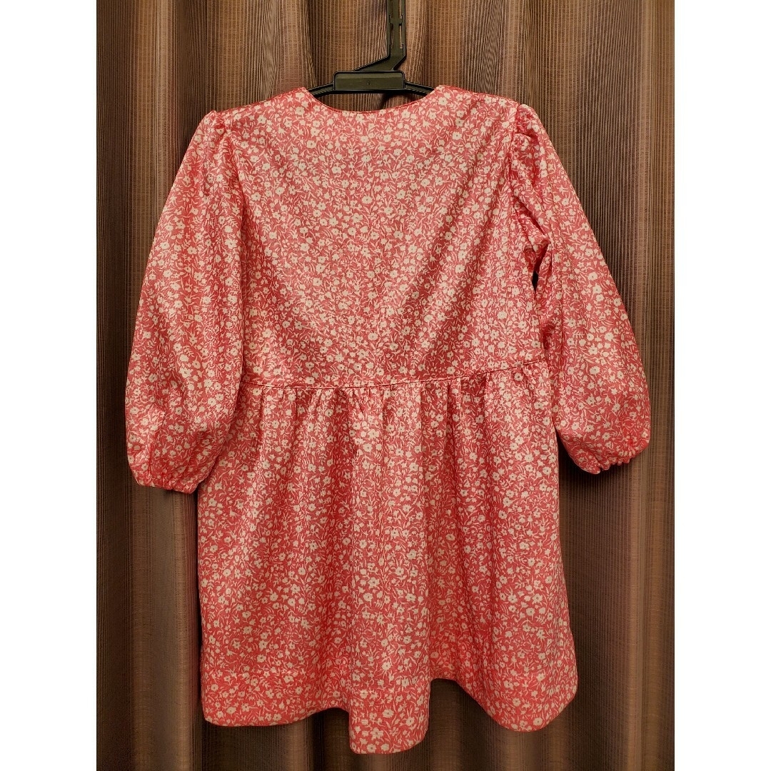 ワンピース 女児 ハンドメイド ピンク キッズ/ベビー/マタニティのベビー服(~85cm)(ワンピース)の商品写真