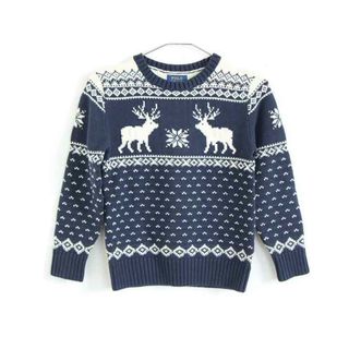 ラルフローレン(Ralph Lauren)の【秋冬物 新入荷!】†ラルフローレン/Ralph Lauren†130cm(7) ニット/セーター 紺×白 【中古】子供服 キッズ kids 男の子 女の子 秋冬 011132(ニット/セーター)