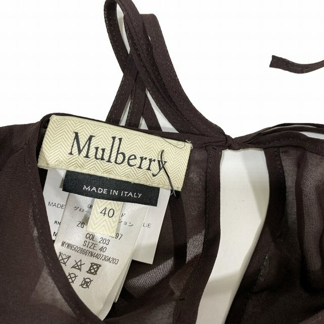 Mulberry(マルベリー)の美品 18AW マルベリー フェザーファー ドレス ワンピース ドット柄  レディースのワンピース(ひざ丈ワンピース)の商品写真