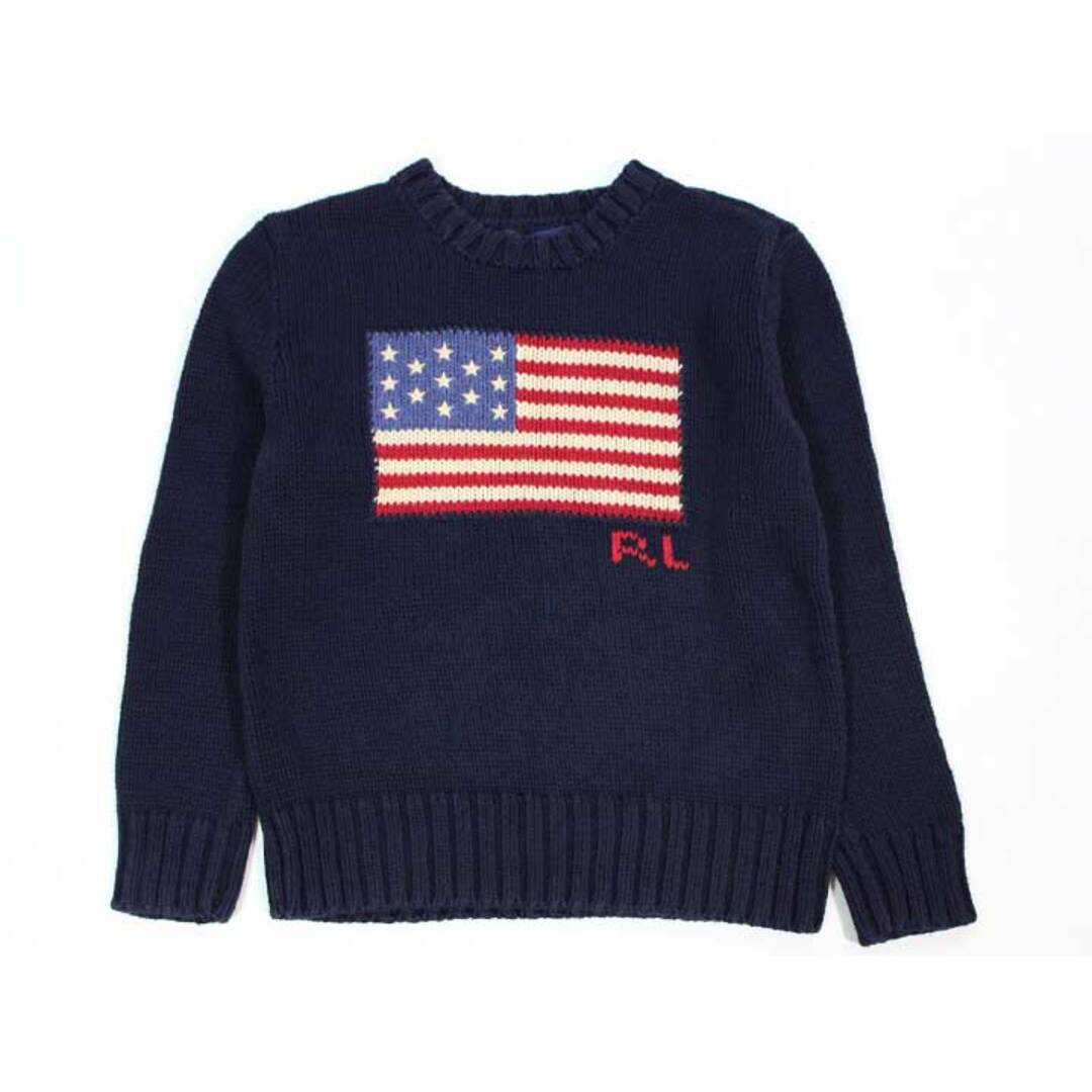 Ralph Lauren(ラルフローレン)の【秋冬物 新入荷!】☆ラルフローレン/Ralph Lauren☆140cm セーター/ニット 紺 【中古】子供服 キッズ kids ジュニア 男の子 秋冬 701132 キッズ/ベビー/マタニティのベビー服(~85cm)(ニット/セーター)の商品写真