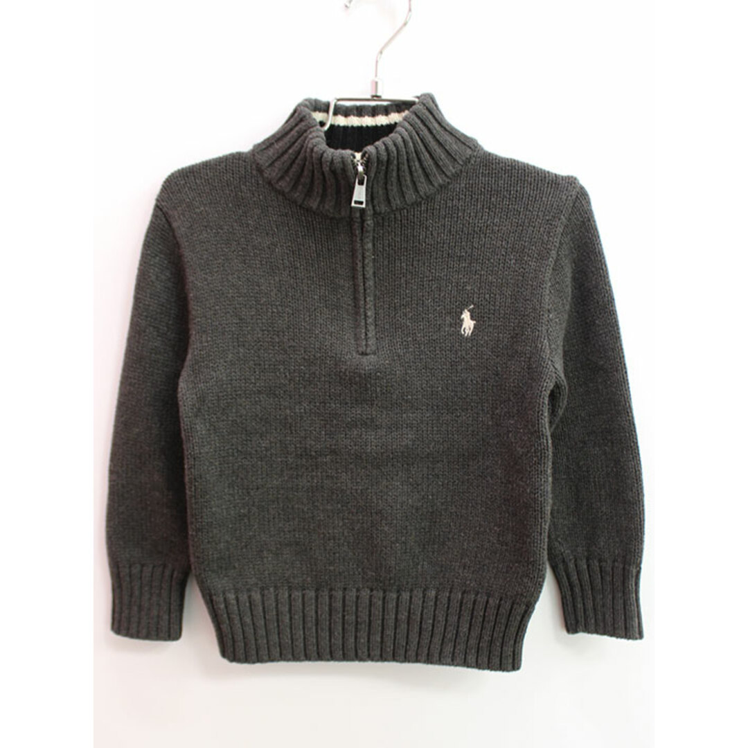 Ralph Lauren(ラルフローレン)の【秋物 新入荷!】♪ラルフローレン/Ralph Lauren♪100cm ハーフジップセーター/ニット グレー【中古】子供服 キッズ kids 男の子 秋冬 501132 キッズ/ベビー/マタニティのベビー服(~85cm)(ニット/セーター)の商品写真