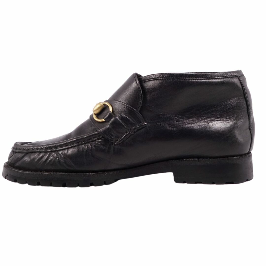 Gucci(グッチ)のグッチ GUCCI チャッカブーツ カーフレザー ホースビット シューズ メンズ 40.5E 26.5cm 40.5E(26.5cm相当) ブラック メンズの靴/シューズ(ブーツ)の商品写真