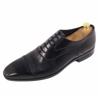 美品 バーバリー BURBERRY レザーシューズ オックスフォード ビジネスシューズ カーフレザー ストレートチップ 革靴 メンズ 26.5cm  ブラック