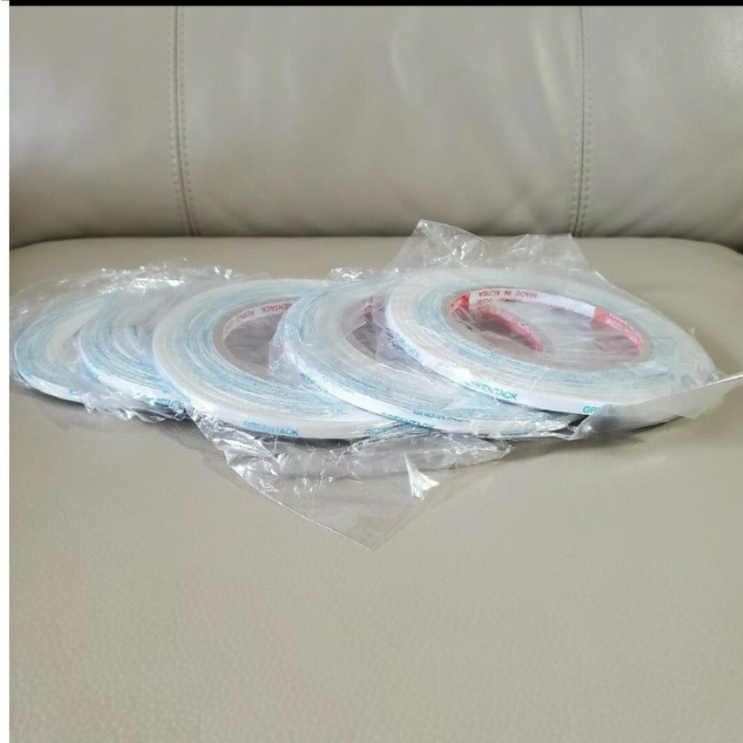 GREENTACK KOREA 両面テープ韓国製5mm幅×5個 インテリア/住まい/日用品の文房具(テープ/マスキングテープ)の商品写真