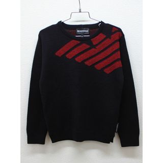 ジョルジオアルマーニ(Giorgio Armani)の♪エンポリオアルマーニ/EMPORIO ARMANI♪130cm セーター/ニット 黒×赤【中古】子供服 キッズ kids 男の子 秋冬 409032(ニット/セーター)