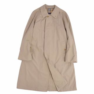 バーバリー(BURBERRY)の美品 Vintage バーバリー Burberrys コート ステンカラーコート バルマカーンコート 裏チェック 英国製 アウター メンズ M相当 カーキベージュ(ステンカラーコート)