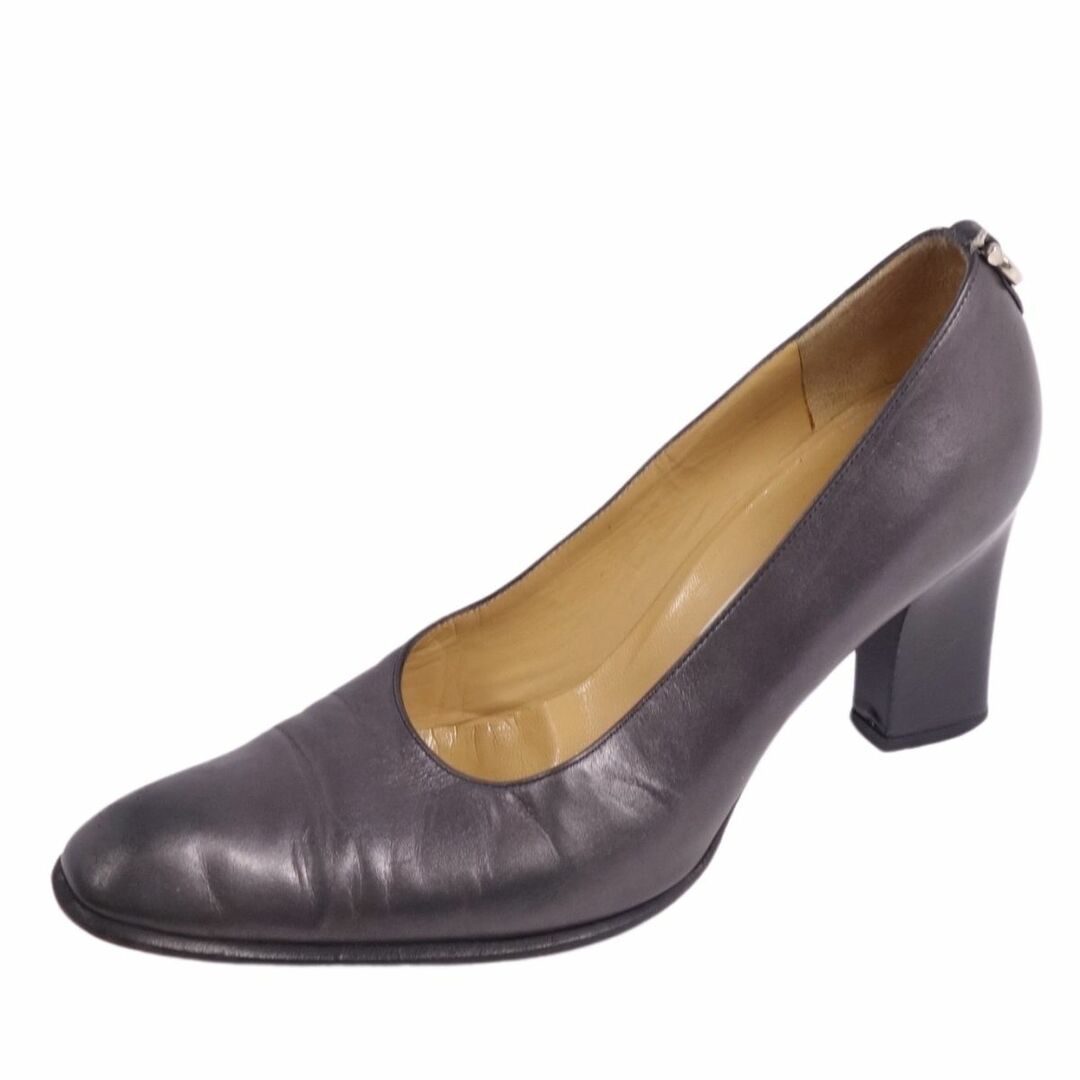 celine(セリーヌ)のVintage セリーヌ CELINE パンプス ヒール カーフレザー シューズ レディース 36.5(23.5cm相当) ブラック レディースの靴/シューズ(ハイヒール/パンプス)の商品写真