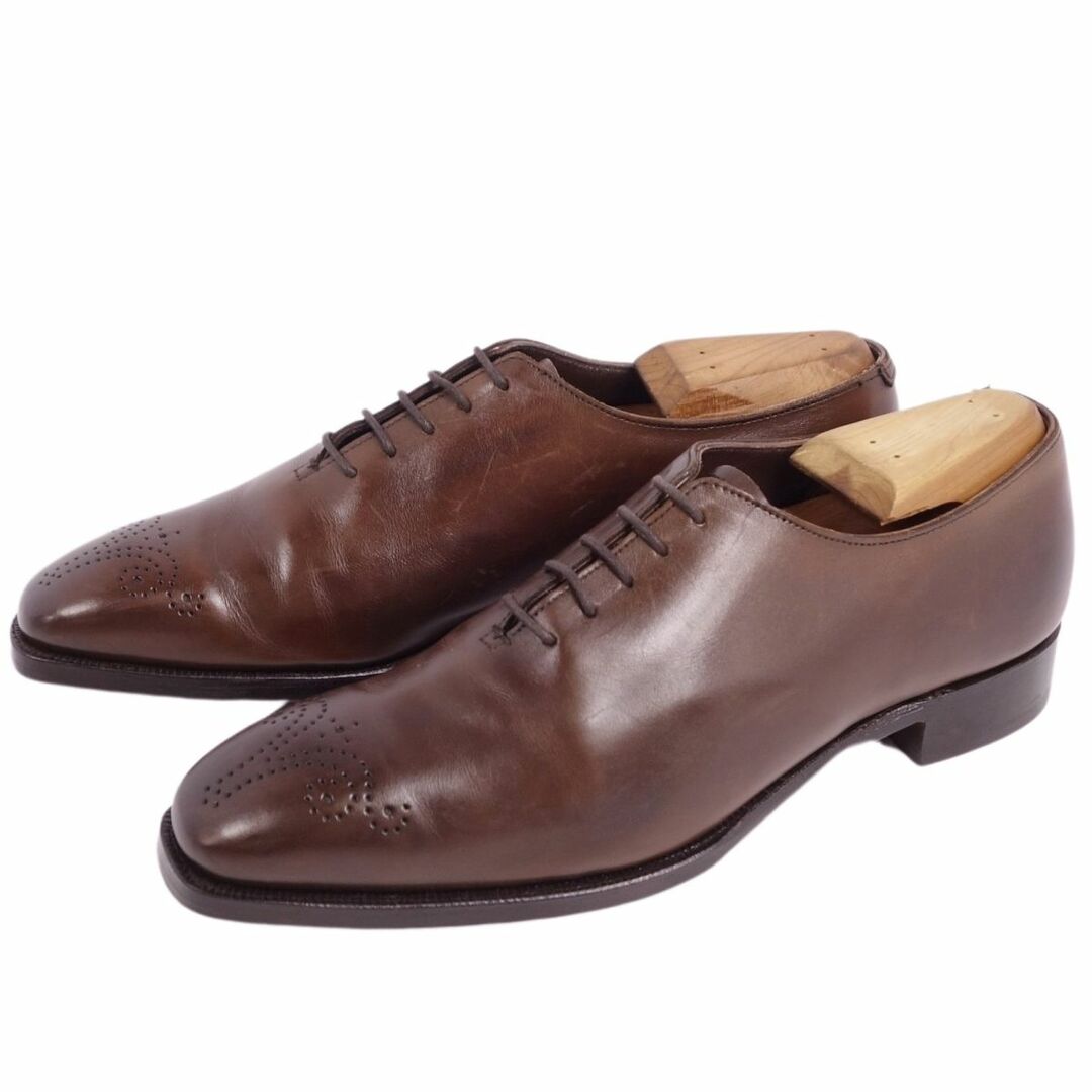 GEORGE CLEVERLEY(ジョージクレバリー)のジョージクレバリー GEORGE CLEVERLEY レザーシューズ ホールカット メダリオン カーフレザー 革靴 メンズ 5.5E(24cm相当) ブラウン メンズの靴/シューズ(ドレス/ビジネス)の商品写真