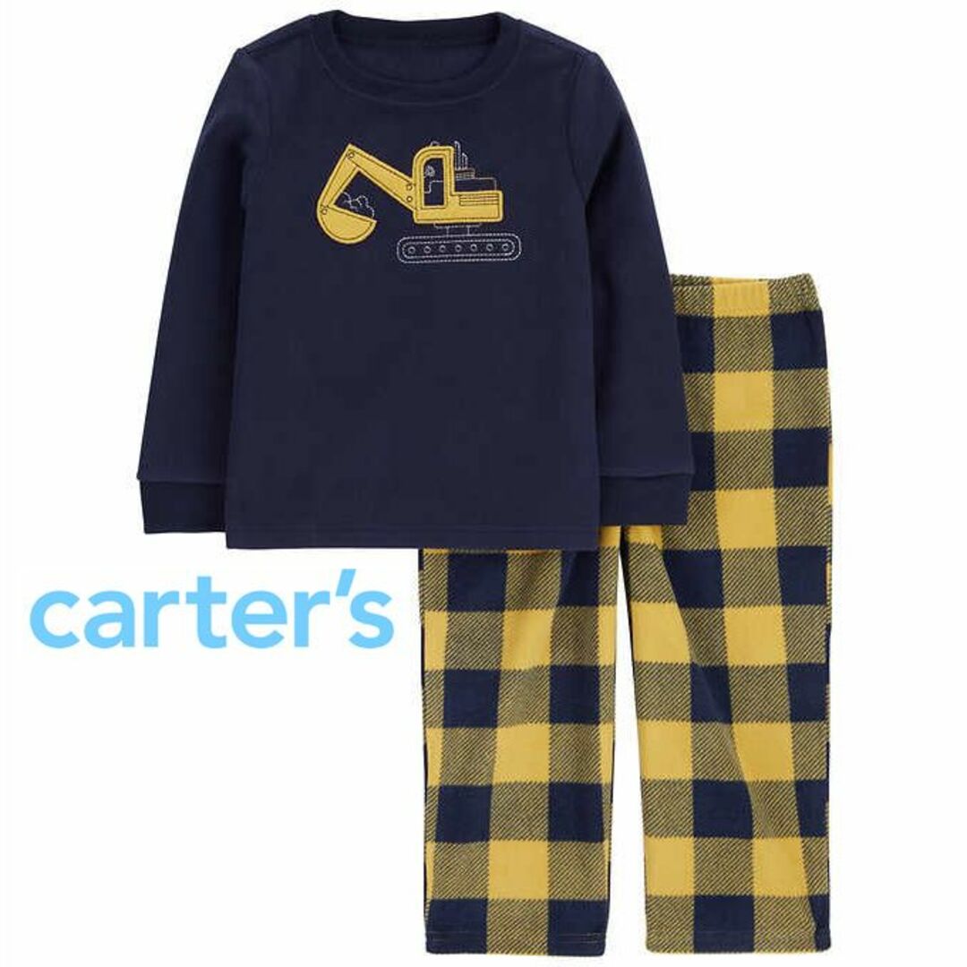 carter's(カーターズ)の新品 130 ★ カーターズ キッズ フリース パジャマ 上下 ショベル 7T キッズ/ベビー/マタニティのキッズ服男の子用(90cm~)(パジャマ)の商品写真